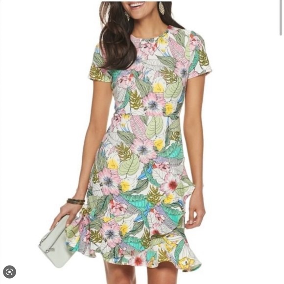 Apt.9 Floral Print Ruffle Bottom Dress Size XXL - Picture 16 of 16